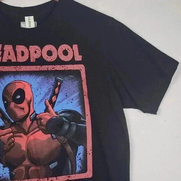 Deadpool Marvel T-Shirt Size Medium Black Graphic Movie EUC‎ - Picture 5 of 14